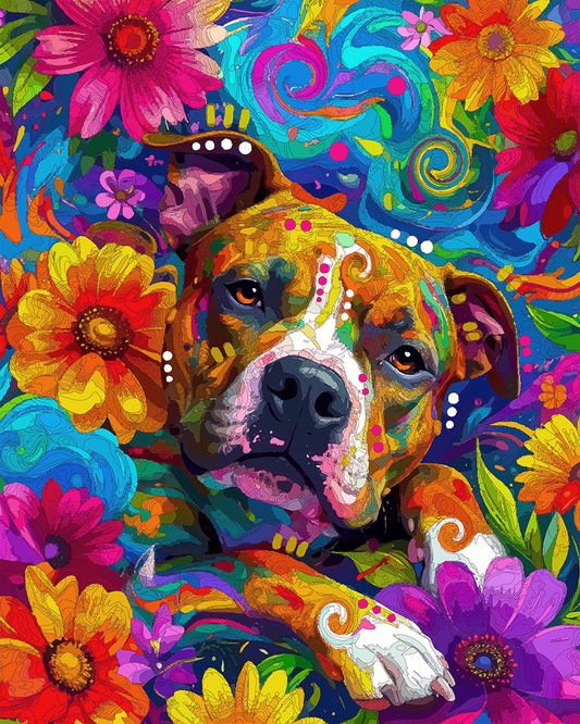 The Shockwave Flower Pittie Mini Print (Ltd. Edition) (071425)