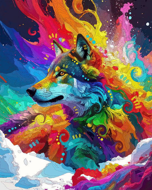 The Shockwave Snow Wolf Mini Print (Ltd. Edition) (071425)