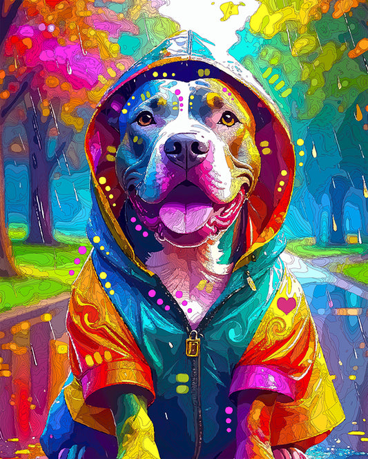 The Sing In The Rain Pittie Mini Print (Ltd. Edition) (081125)