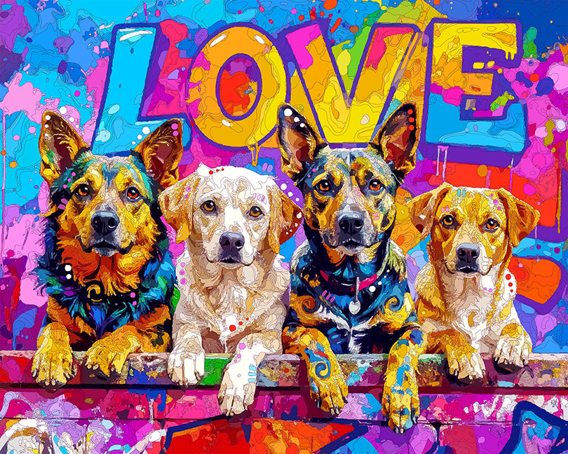 The Sitting Pretty City Mutts Mini Print (Ltd. Edition) (090425)