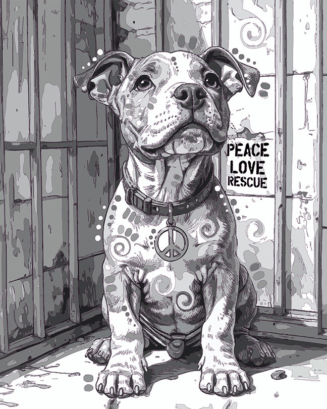 The Sketched Rescue Pup Mini Print (Ltd. Edition) (102925)