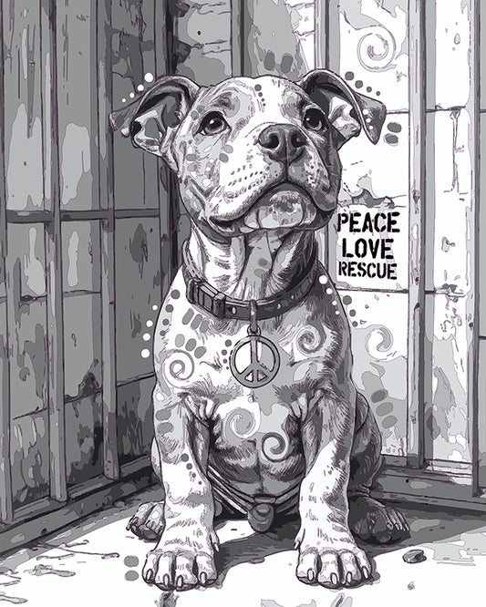 The Sketched Rescue Pup Mini Print (Ltd. Edition) (102925)