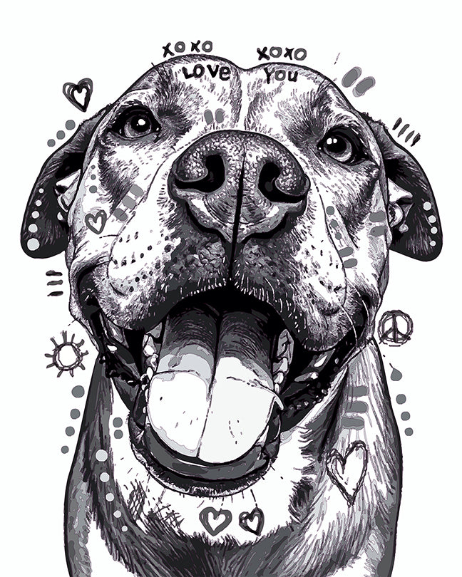 The Sketchy Reach Pittie Mini Print (Ltd. Edition) (110725)