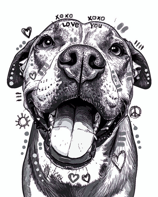 The Sketchy Reach Pittie Mini Print (Ltd. Edition) (110725)