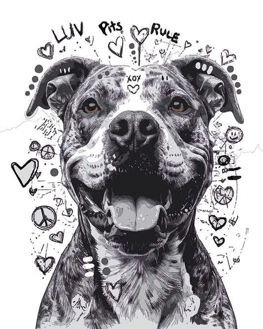 The Sketchy Senior Pittie Mini Print (Ltd. Edition) (072826)