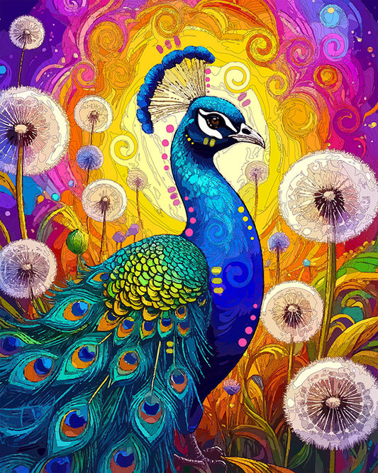 The Skylight Dandelion Peacock Mini Print (Ltd. Edition) (092925)