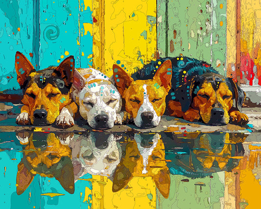 The Sleepy Puddle Mutts Mini Print (Ltd. Edition) (091225)