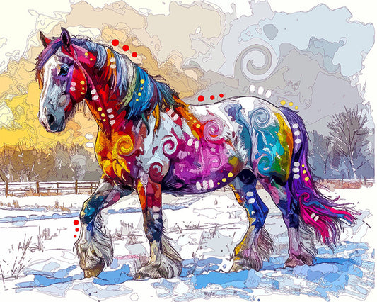 The Slow Winter Clydesdale Mini Print (Ltd. Edition) (121525)