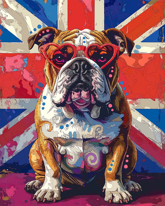 The Smitten British Bulldog Mini Print (Ltd. Edition) (012326)