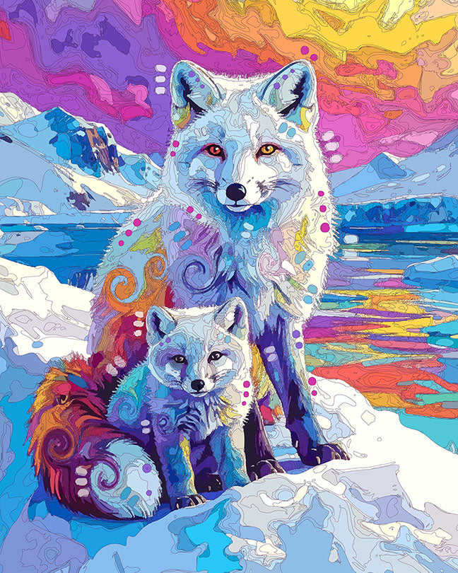 The Snow Embankment Foxes Mini Print (Ltd. Edition) (121525)