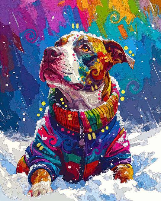 The Snow Forecast Pittie Mini Print (Ltd. Edition) (022326)