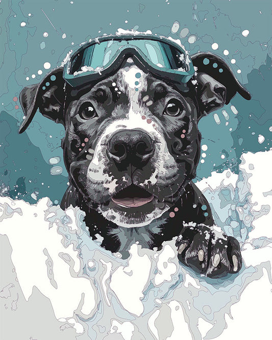 The Snow Mound Pit Pup Mini Print (Ltd. Edition) (012326)