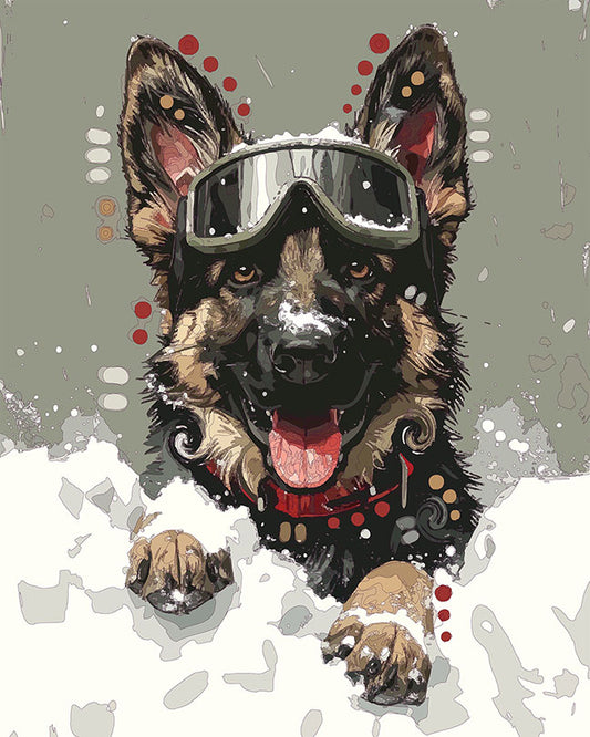 The Snow Mound Shep Pup Mini Print (Ltd. Edition) (012326)
