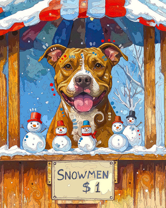 The Snowman Stand Pittie Mini Print (Ltd. Edition) (011926)