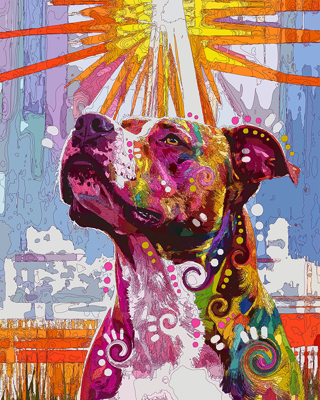 The Solar Power Pittie Mini Print (Ltd. Edition) (091426)