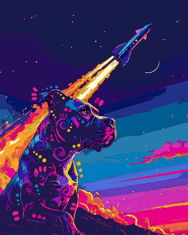 The Space X Pittie Mini Print (Ltd. Edition) (082526)