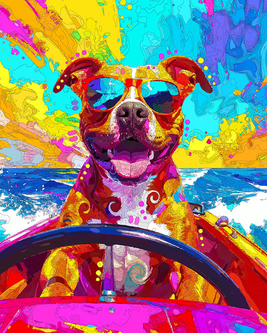The Speed Boat Pittie Mini Print (Ltd. Edition) (081525)