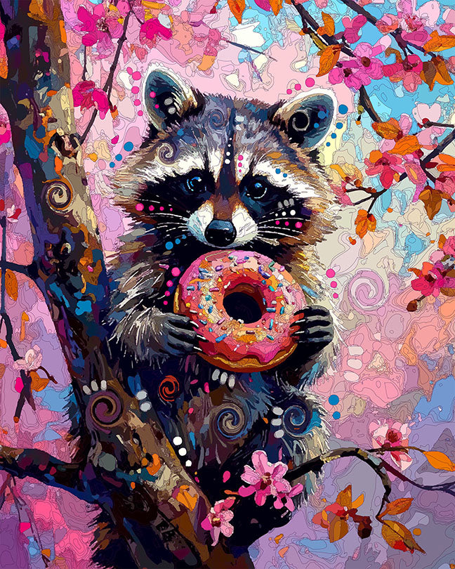 The Spring Tree Donut Thief Mini Print (Ltd. Edition) (121525)