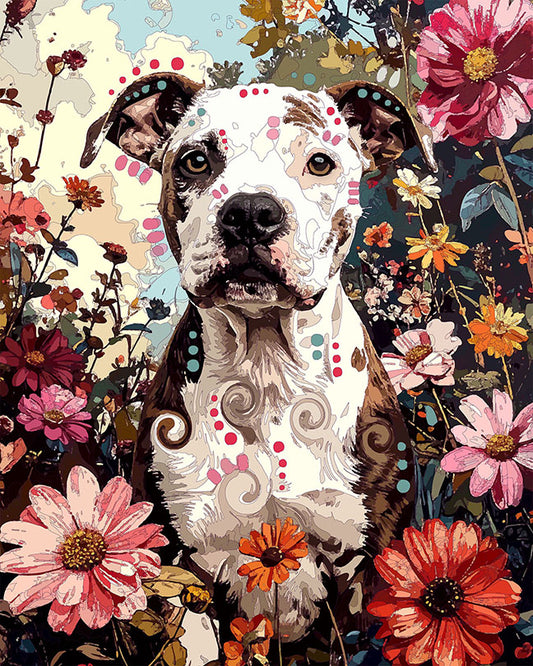 The Springing Ahead Garden Pit Pup Mini Print (Ltd. Edition) (031626)