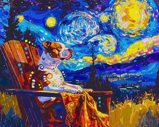 The Starry Adirondack Pittie Mini Print (Ltd. Edition) (042026)