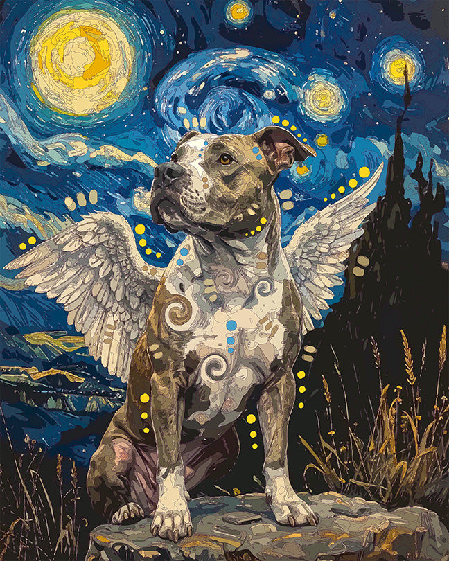 The Starry Angel Pittie Mini Print (Ltd. Edition) (072126)