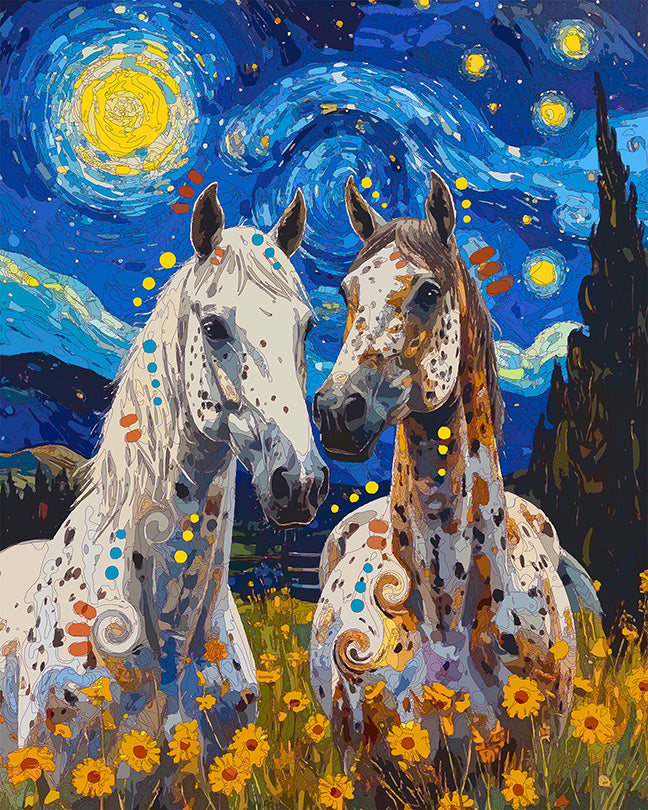 The Starry Appaloosas Mini Print (Ltd. Edition) (072426)
