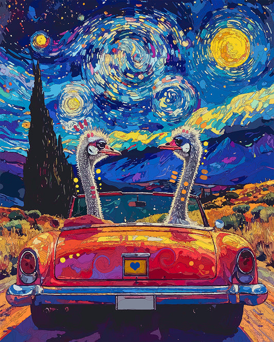 The Starry Big Bird Getaway Mini Print (Ltd. Edition) (061226)