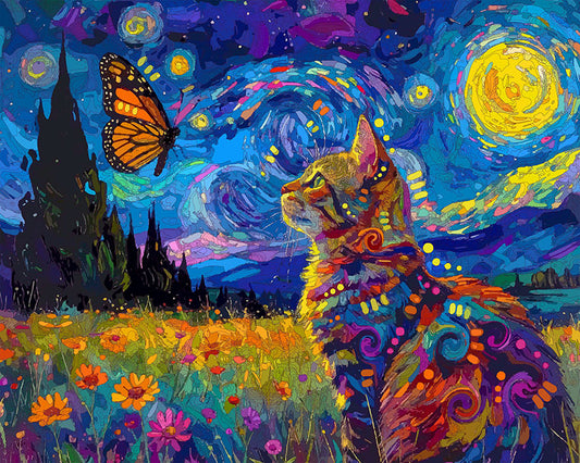 The Starry Butterfly Watcher Mini Print (Ltd. Edition) (030426)