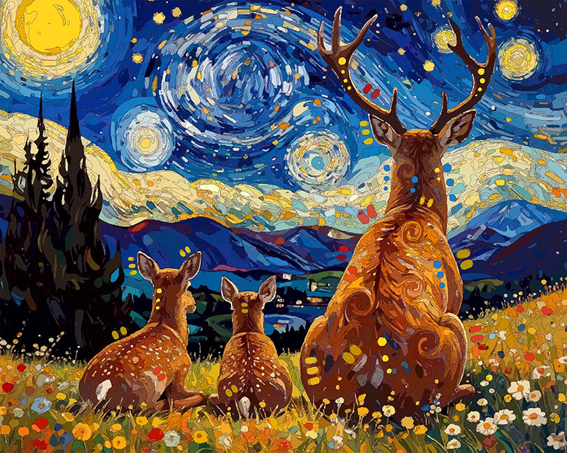 The Starry Deer Mini Print (Ltd. Edition) (121025)