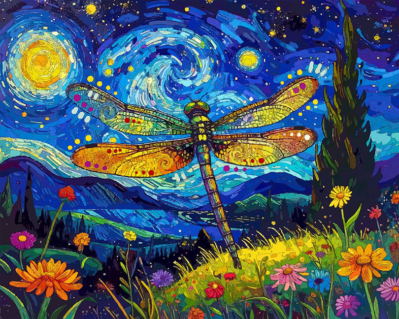 The Starry Dragonfly Mini Print (Ltd. Edition) (022426)