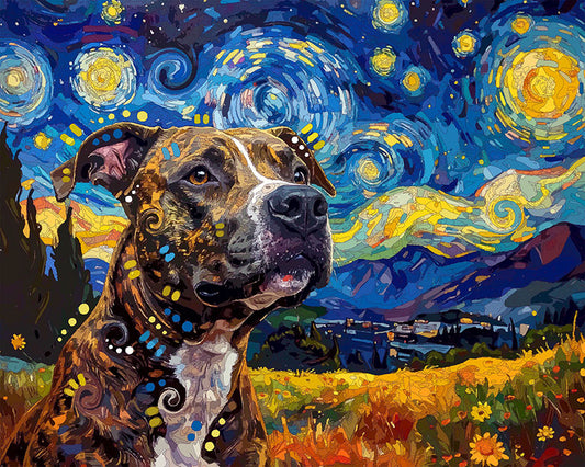 The Starry Eyed Brindle Mini Print (Ltd. Edition) (011426)