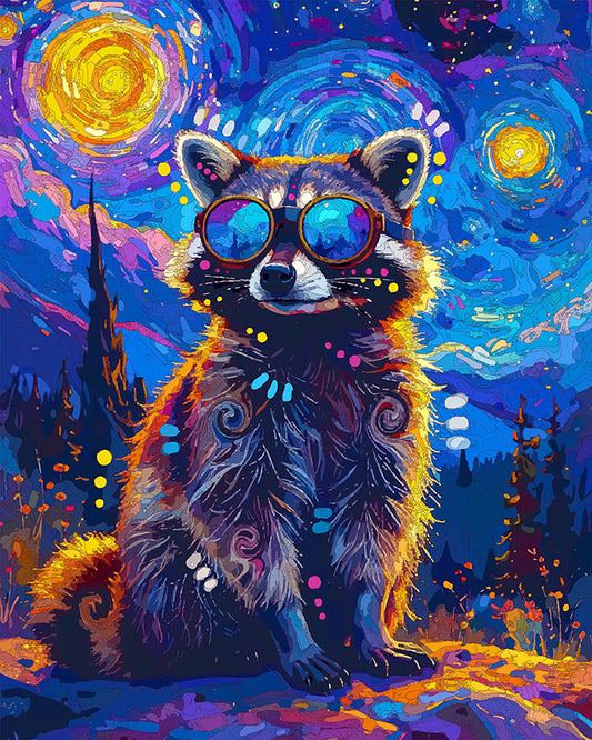 The Starry Goggle Raccoon Mini Print (Ltd. Edition) (051126)