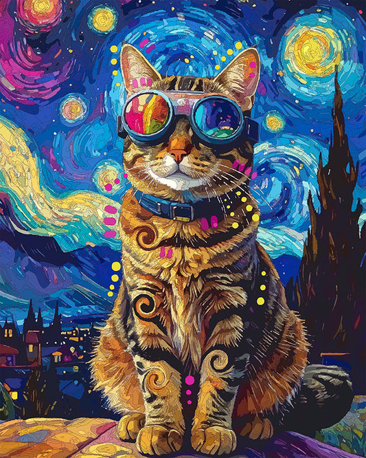 The Starry Goggle Tabby Mini Print (Ltd. Edition) (051526)