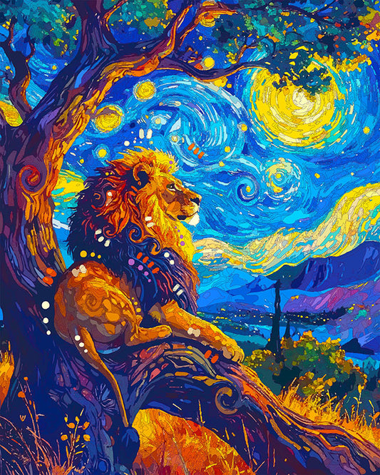 The Starry Kingdom Lion Mini Print (Ltd. Edition) (031126)