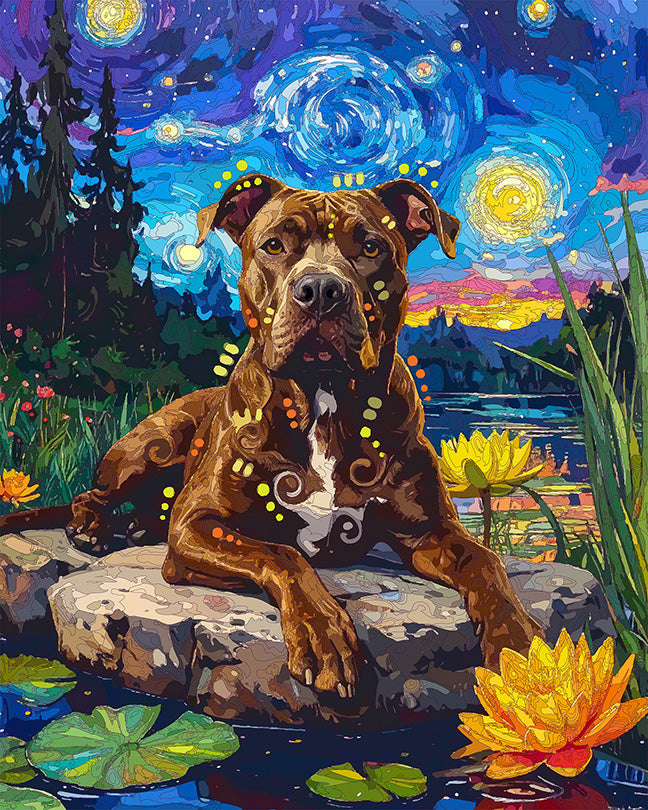 The Starry Lily Pad Chocolate Pit Mini Print (Ltd. Edition) (081726)