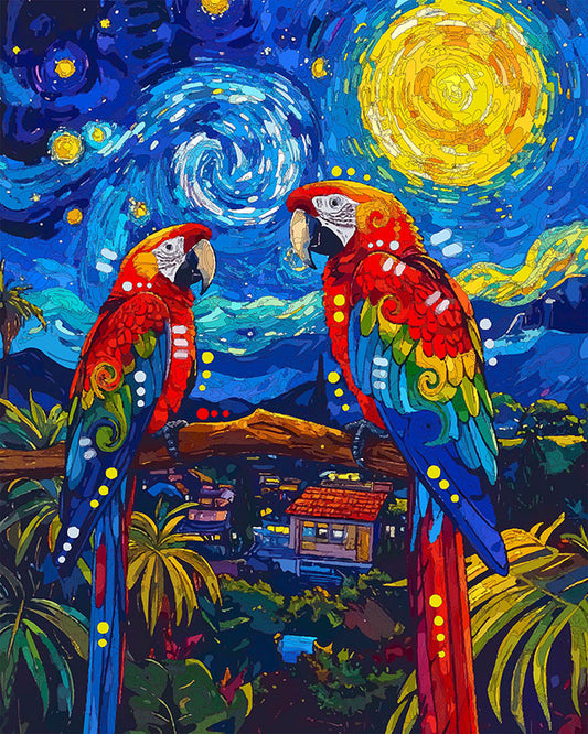 The Starry Macaws Mini Print (Ltd. Edition) (041426)