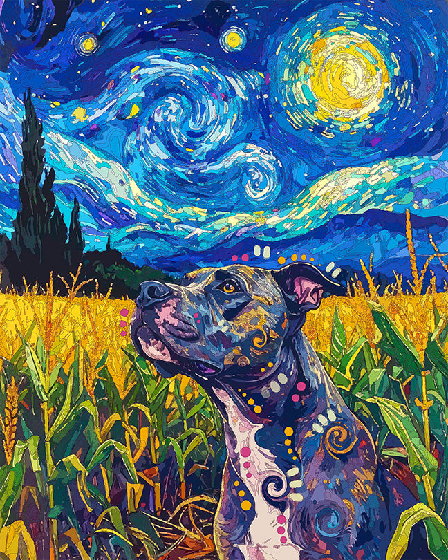 The Starry Night Cornfield Mini Print (Ltd. Edition) (072326)
