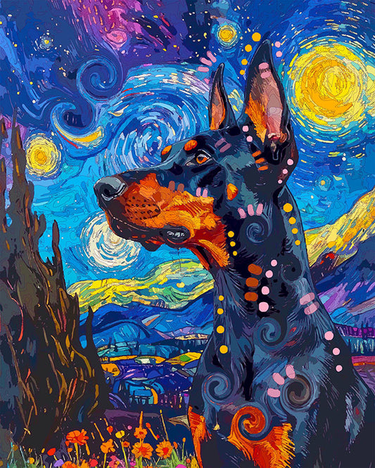 The Starry Night Dobie Mini Print (Ltd. Edition) (022526)