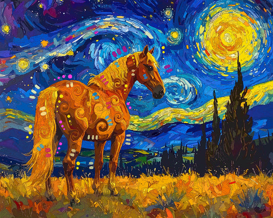 The Starry Night Palomino Mini Print (Ltd. Edition) (051926)