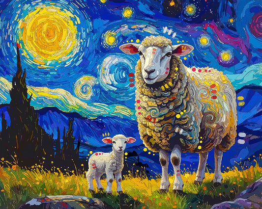 The Starry Night Sheep Mini Print (Ltd. Edition) (032026)