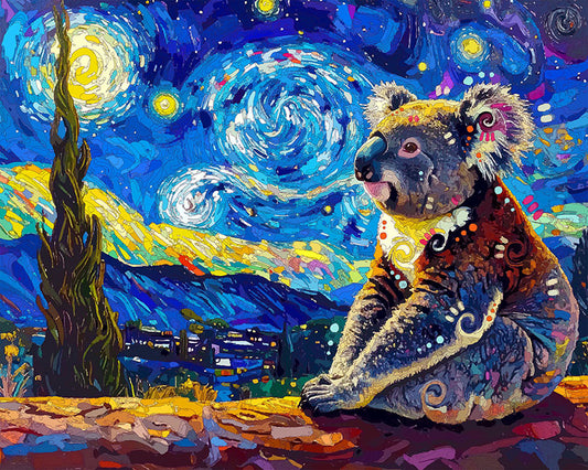 The Starry Sitting Koala Mini Print (Ltd. Edition) (040926)