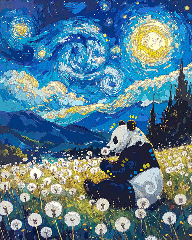 The Starry Wish Field Panda Mini Print (Ltd. Edition) (070626)