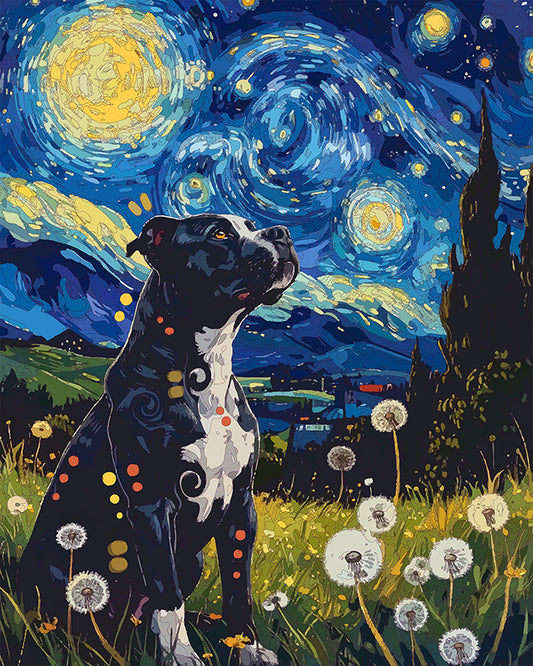 The Starry Wish Garden Pittie Mini Print (Ltd. Edition) (061726)