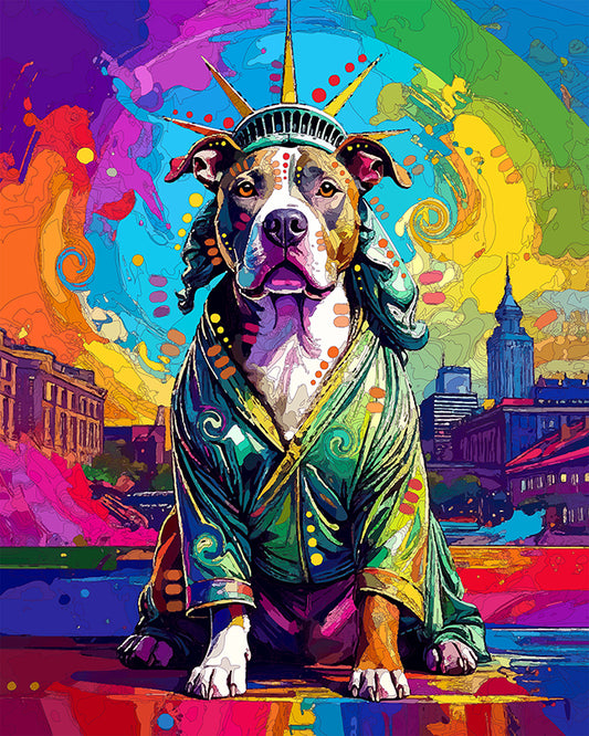 The Statue Of Liberty Pittie Mini Print (Ltd. Edition) (101025)