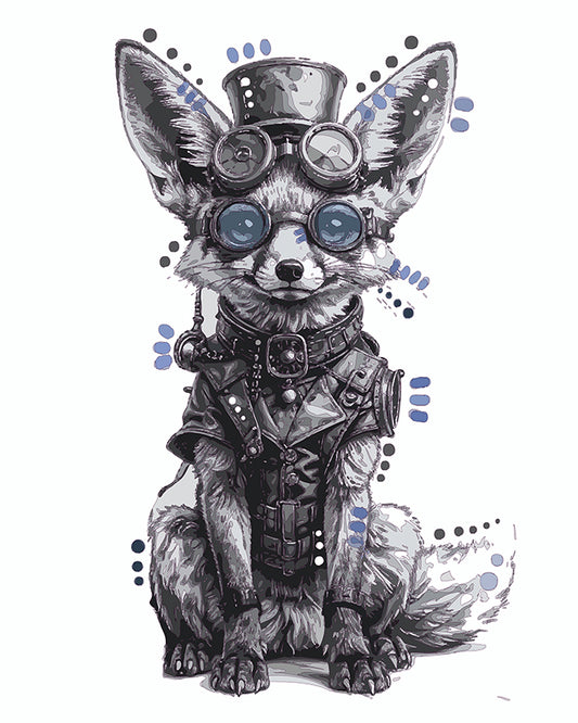 The Steadfast Steampunk Fennec Mini Print (Ltd. Edition) (042126)