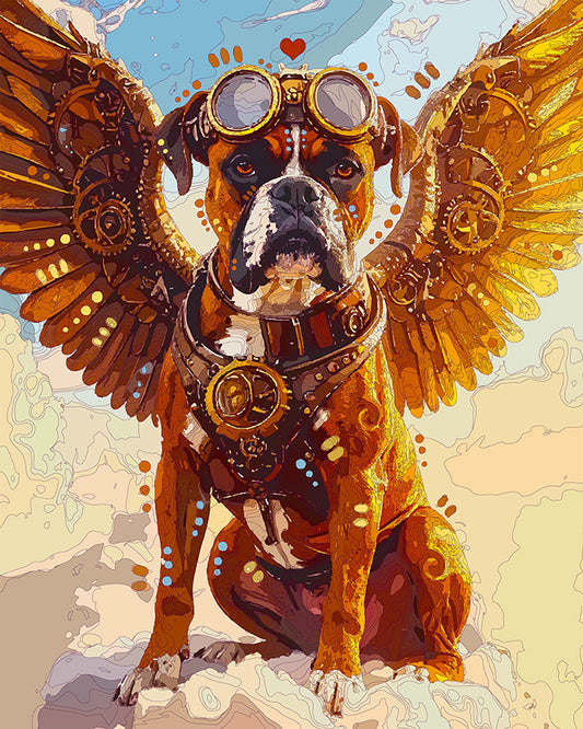 The Steampunk Angel Boxer Mini Print (Ltd. Edition) (081325)