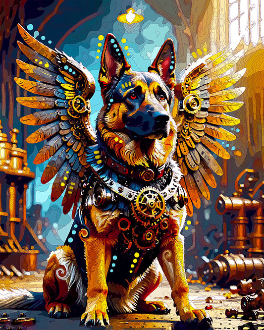 The Steampunk Angel Shepherd Mini Print (Ltd. Edition) (080825)