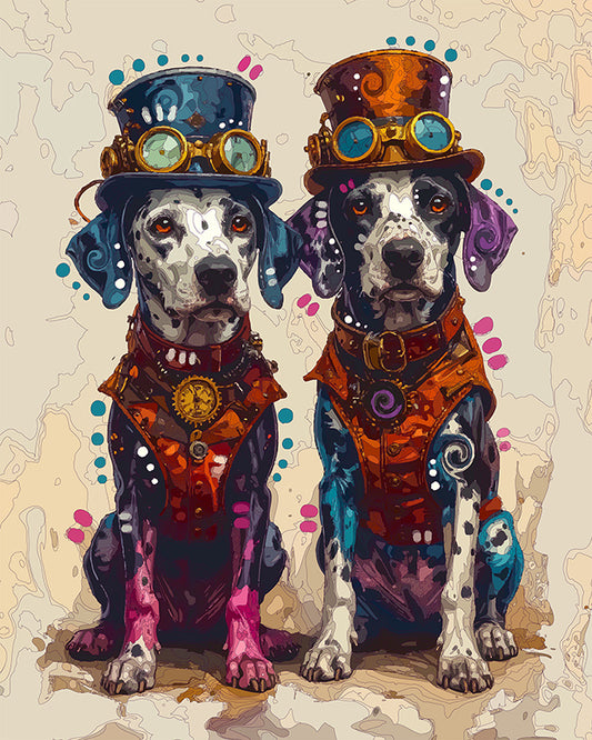 The Steampunk Dalmatian Duo Mini Print (Ltd. Edition) (021326)