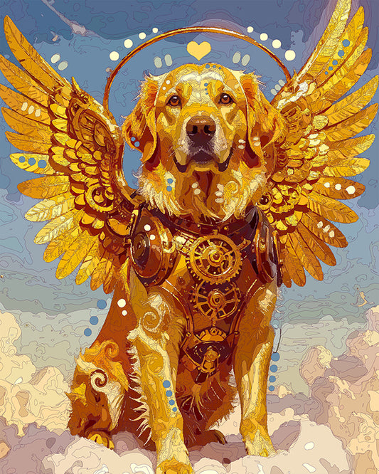 The Steampunk Golden Angel Mini Print (Ltd. Edition) (081225)
