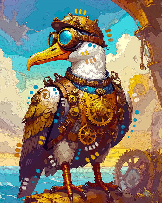 The Steampunk Overlook Albatross Mini Print (Ltd. Edition) (040626)